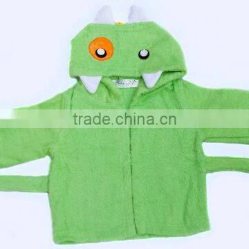 Green Monster Coton Bathrobe and Towel,baby Terry Bathrobe Wholesale