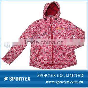 lady's printed solfshell jacket