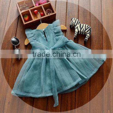 S17582A Summer Girls Smocking Dress Children's Dresses 2017 photo-4