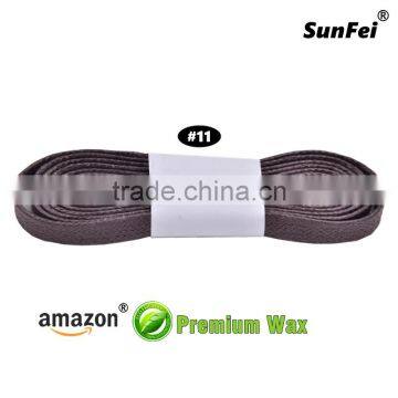 High Top Premium Custom Waxed Flat Sneakers Laces for Ankle Boots - Best Wax Shoes Laces for Cemented Sport Shoes - Red photo-3