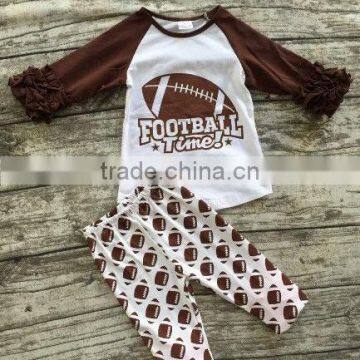 2017 Wholesale baby clothes fashion design football dress