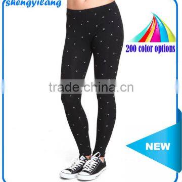 wholesale women fitness leggings custom fashion Polka Dot printing tight leggings guangzhou supplier