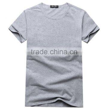 100%cotton melange plain round neck t-shirt