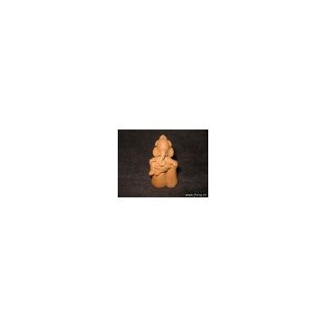 MODEL # KKG 006 SANTUSHTA GANESHA HANDMADE Clay Figurine