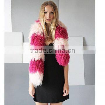 SJ752-01 Wholesale Sheep Fur Scarf For Girls