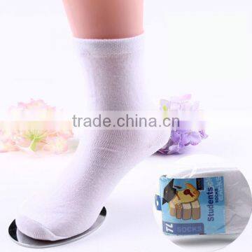 white cotton children school students socks