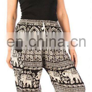 Elephant Paisley - Aladdin Drawstring Trousers Hippie Festival Boho Trouser Pants photo-3
