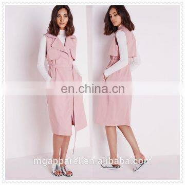 korea fashion female hot pink winter coat custom low price