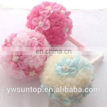 Wedding Flower Bouquet Silk Cloth Flower Bridal Bouquet 3 colors