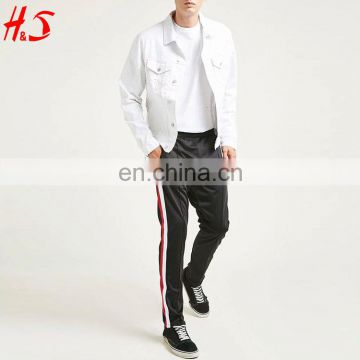 Wholesale Custom Comfortable Men Stripe-Trim Track Pants