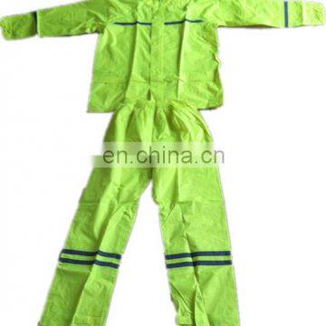 Customized Sanitation Worker High Visibility Fluorescent Reflective Safety Raincoat Clothing