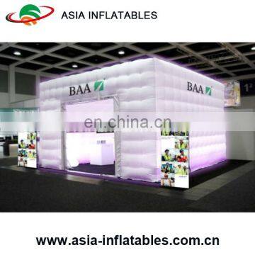 LED Light High Quality Inflatable Cube Tent Structure for Exhibition / Meeting