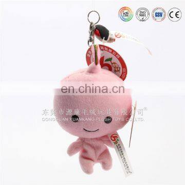 Stuffed Pig Animals and Plush keychain Pig with metal Keyring