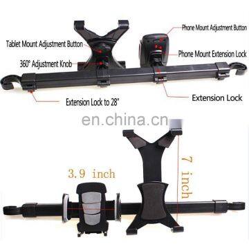 2 in 1 360 Degree Rotation Car Headrest Mount Holder for Tablet and Smartphone for IPad Fit All Under 10 Inch Screens photo-4