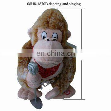 Lovely Monkey with Microphone ! Plush Singing and dancing Toy! BEST PRICE!