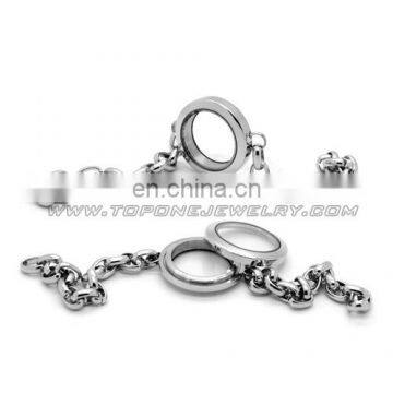 Gold Plated Locklet Design Cubic Zincon Bracelet Stainless Steel photo-6