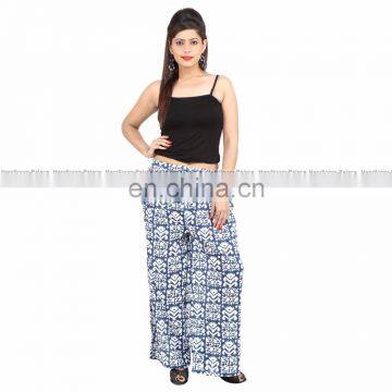 Casual Wear Loose Beach Boho Vintage Style Trousers Straight Wide Leg Long Unisex Yoga Aladin Style 100%Cotton Palazzo Pants