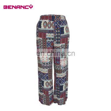 Wholesales Floral Printed Women Pants Plus Size Rayon Pants