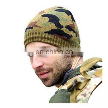 Men's Winter Hat Outdoor Camo Knitted Fleece Lined Beanie hat