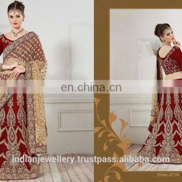 Designer bridal wear saree exporters, wedding silk sari manufacturer