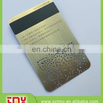 Top quality stainless steel metal name card with magnetic strip