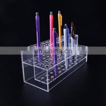 Step shape high clear PMMA acrylic desktop pen display stand