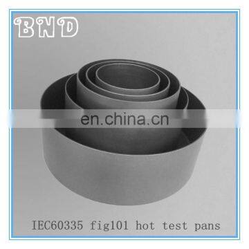 standard test pans/vessel for induction hob element IEC60335 figure 101