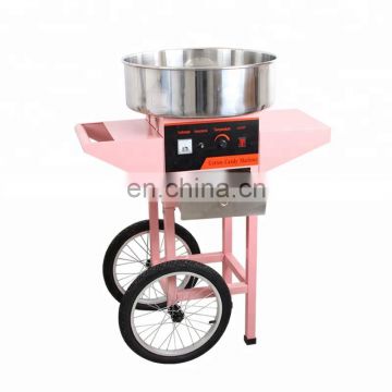 Luxury energy-saving small cart type cotton candy machine |commercial electric fancy cotton candy machine