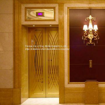 China manufacturing stainless steel etched elevator decorative door