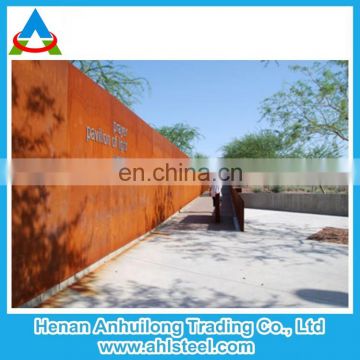 high quality EN standard S235JOW corten steel plate 6mm