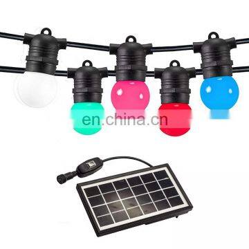 RGB Solar Powered LED String Light 6W With 3V Solar Panel 10pcs Sockects for Home Garden Use photo-2
