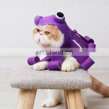 Christmas octopus cat head cover Teddy puppy kitten holiday turn into a headwear hat funny pet toys