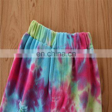 RTS Tie Dye Pants Flare Stretch Pant Baby Bell Bottoms photo-5