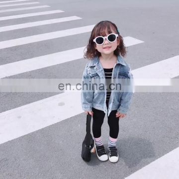 2-7Y New Spring Autumn Kids Jacket For Girls Ripped Holes Children Jeans Coats Boys Girls Demin Outerwear Costume