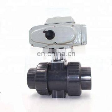 Motorized true union pvc ball valve