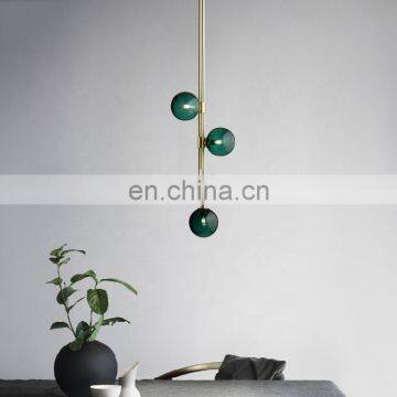 New arrival vintage gold modern glass lamp shade pendant light for living room