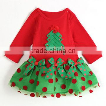 Custom cotton hot red longsleeve girls tops chidren's thanksgiving outfit kids wear