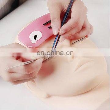 Wholesale Silicone Eyelash Extension Training Mannequin Head Flat Model Practice Training Head
