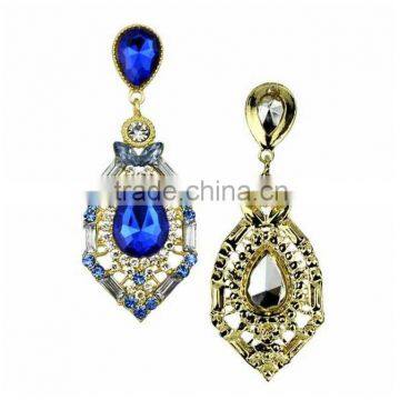 2015 Fashion Costume Jewelry Natural Amethyst Druzy Earring Arete Para Novia Cristal Crystal With Diamante photo-3