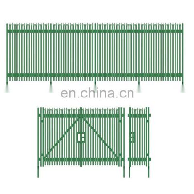 Garden steel palisade fence design