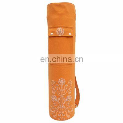 Zippered Yoga Mat Bag with Wild-Life Embroidery & Personalize Own Design Gym Bag