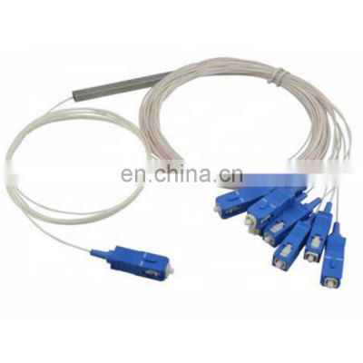 1x8 plc fiber optic splitter mini stainess tube sc upc