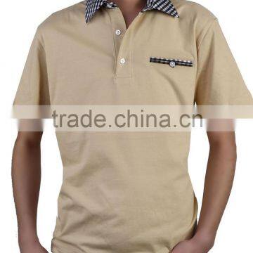 Polo Cream shirt 100% cotton high quality fashion tShirt Sleeve polo shirt