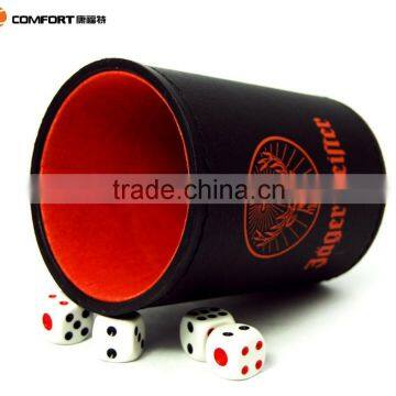 Elegent Small Mini Portable Leather Dice Shaker photo-2