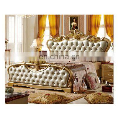 Luxurious classic sofa bed carved wood double beds