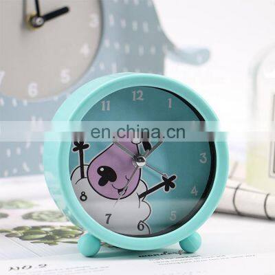 Mini Bedroom Decoration Cartoon Animals Plastic Kids Table Battery Operated Desk Alarm Clock