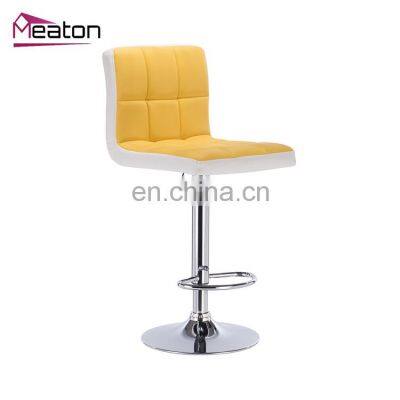 China Wholesale Most Popular Cheap Kitchen Luxury Pink Bar Stool With Backrest Supplier photo-5