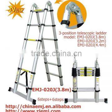 3-position telescopic ladder with joint(NEW DESIGN)