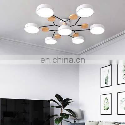 Nordic Modern Hotel Lighting Chandelier Lamp White Wood Ball LED Pendant Light