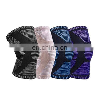 3D Knitted Elastic Nylon Knee Pain Protector Sports Compression Knee Support Brace Sleeve